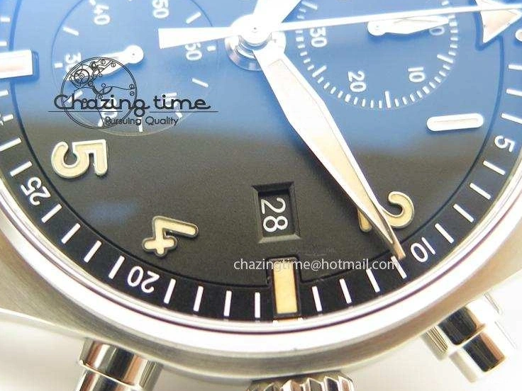 MIROTIME 0601 Pilot Chrono SS IW387808 CF3 ZF 1:1 Best Edition On Brown Leather Strap A Soft 7328